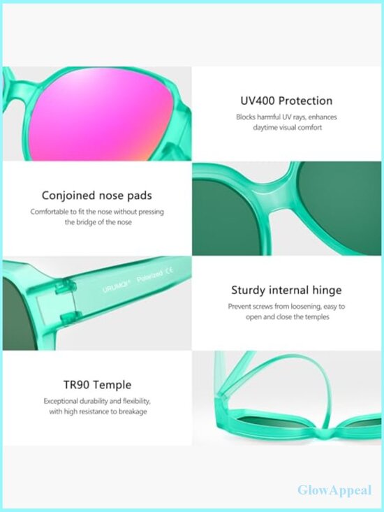 Polarized Fit Over Glasses Sunglasses UV400 Protection Square Oversized main image 4